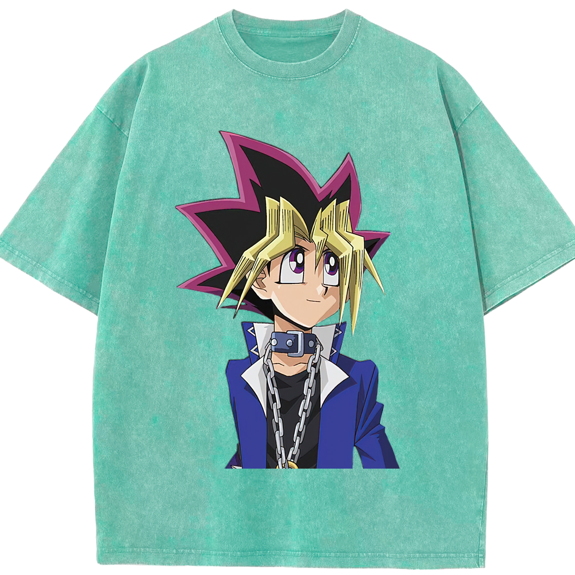 （画像用） 遊☆戯☆王 Yu-Gi-Oh! 綿100% ヴィンテージ風 半袖Tシャツ（フロントプリント）